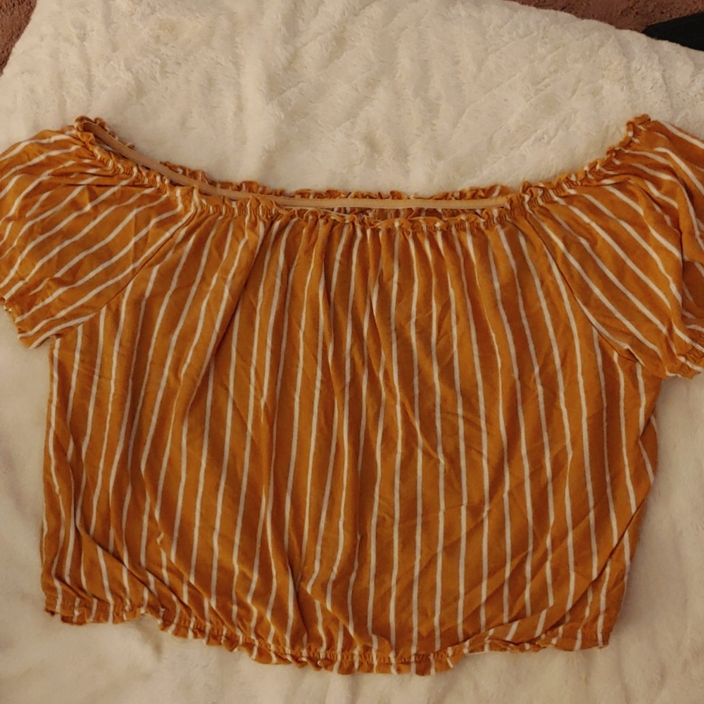 Off the shoulder crop top